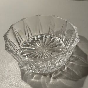Vintage Elegant Clear Glass Bowl